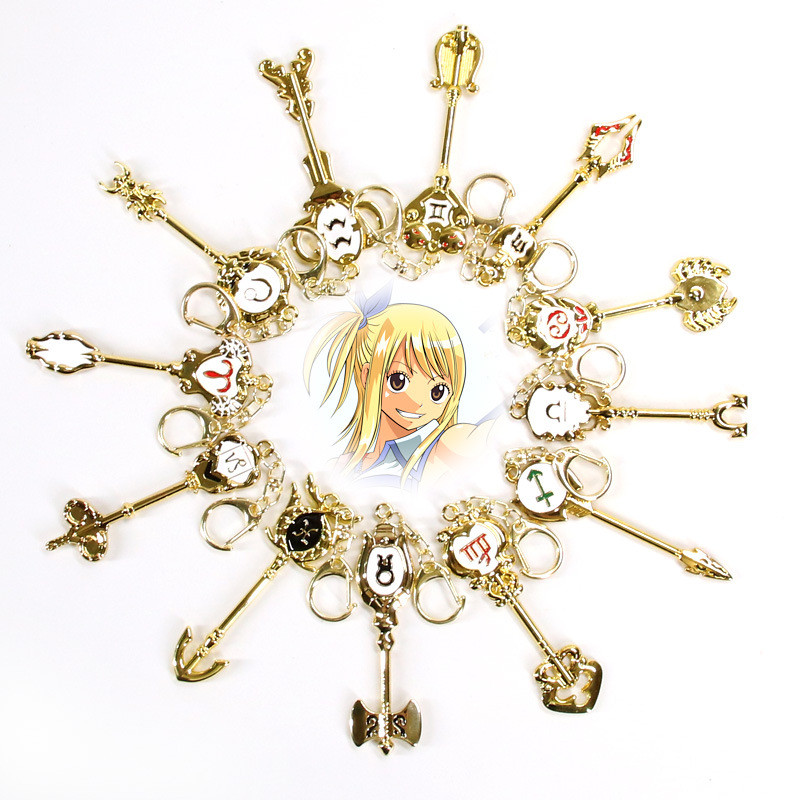 สินค้าอนิเมะ Fairy Tail Lucy Zodiac Star Spirit พวงกุญแจจี้