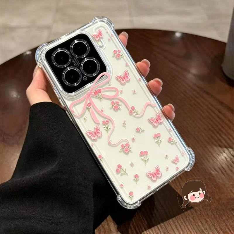 แฟชั่นดอกไม้ผีเสื้อสีชมพูเคสโทรศัพท์สําหรับOPPO A6 A6T A6S A6X A5 A5i A5X A5S A5M A3 Pro A3X A3i A3S