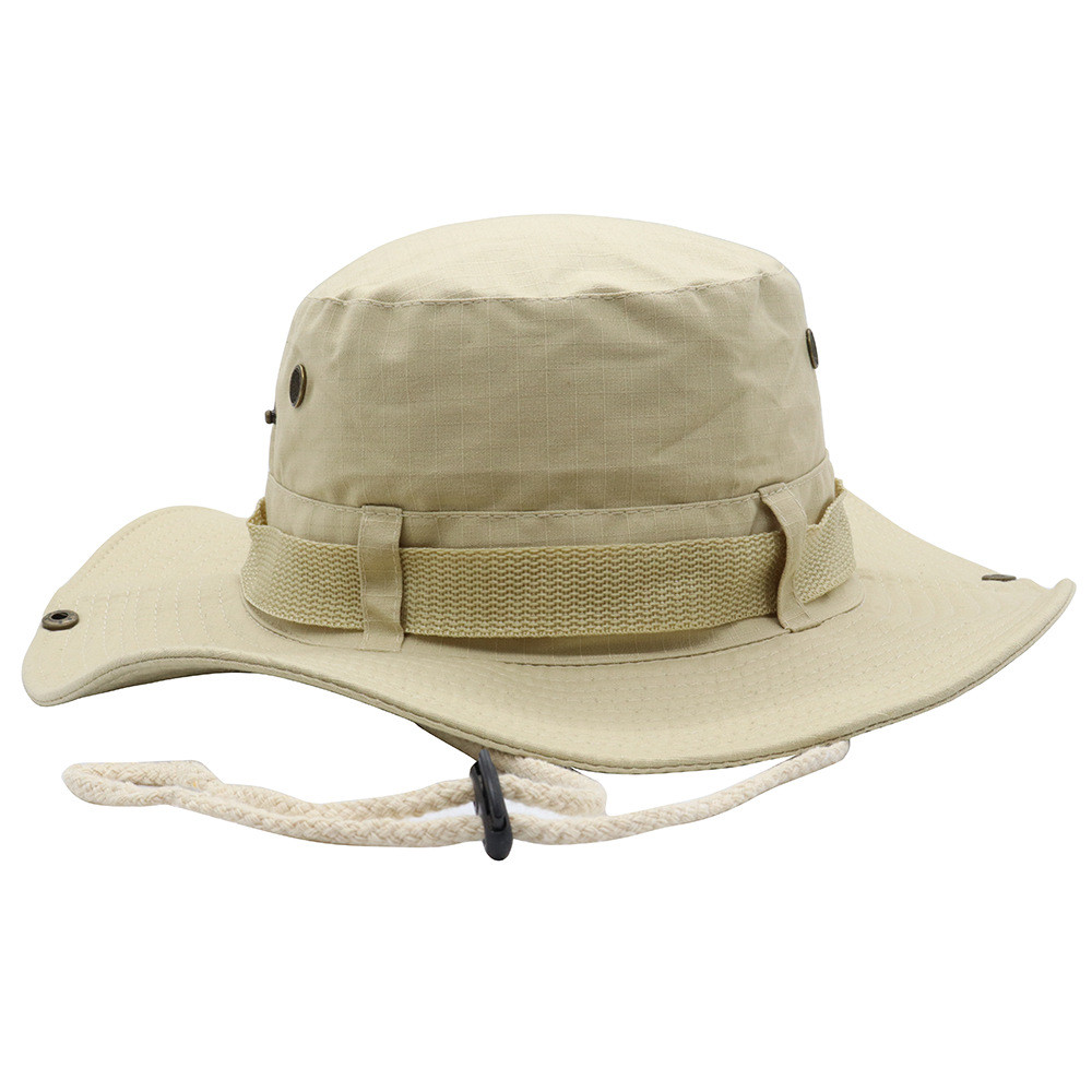 Drawstring Big Brim Bucket Hat Men Women Breathable Sunscreen Sun Hat Outdoor Surfing Climbing Hat P