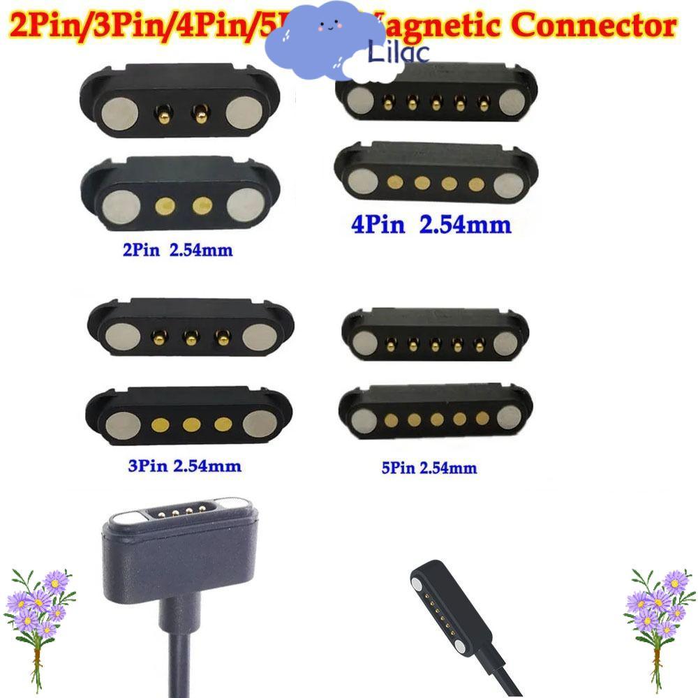 LILAC Pogopin Magnetic Connector, กันน้ํา 2A DC Magnetic Pogo Pin Connector, Spacing 2.54 มม. 2Pin 3