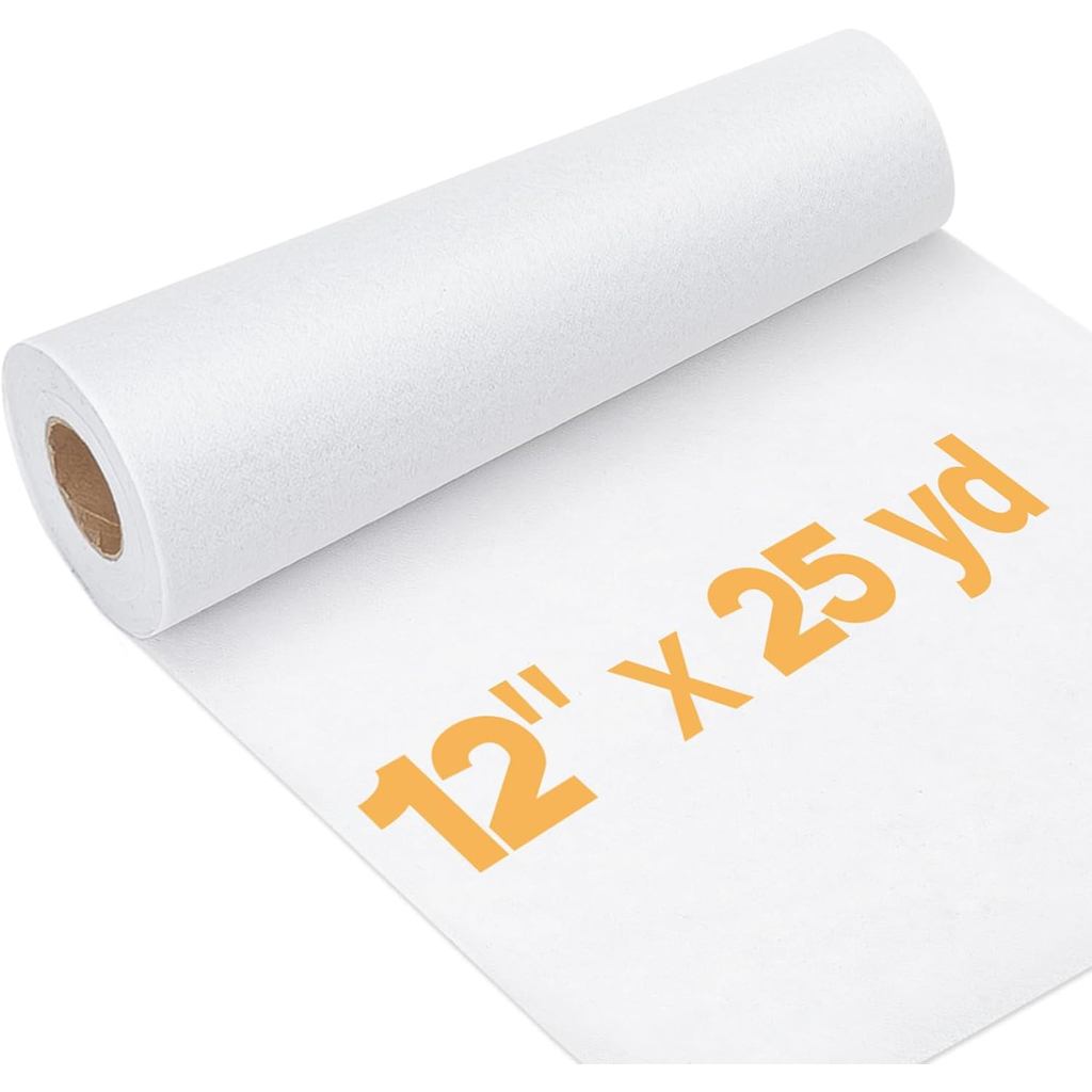 ฟิวซ์เบล Non-Woven Interfacing ขนาด 12\"x25yd หนักปานกลาง สำหรับงาน DIY เครื่องแต่งกาย เช่น ผ้าปูที่