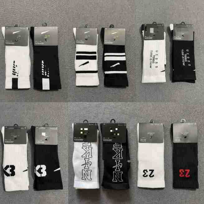 ถุงเท้ากีฬา High-Top ลายเส้นยาว ทำจากผ้าขนหนูหนามาก เหมาะสำหรับบาสเก็ตบอลและกิจกรรมอื่นๆ
