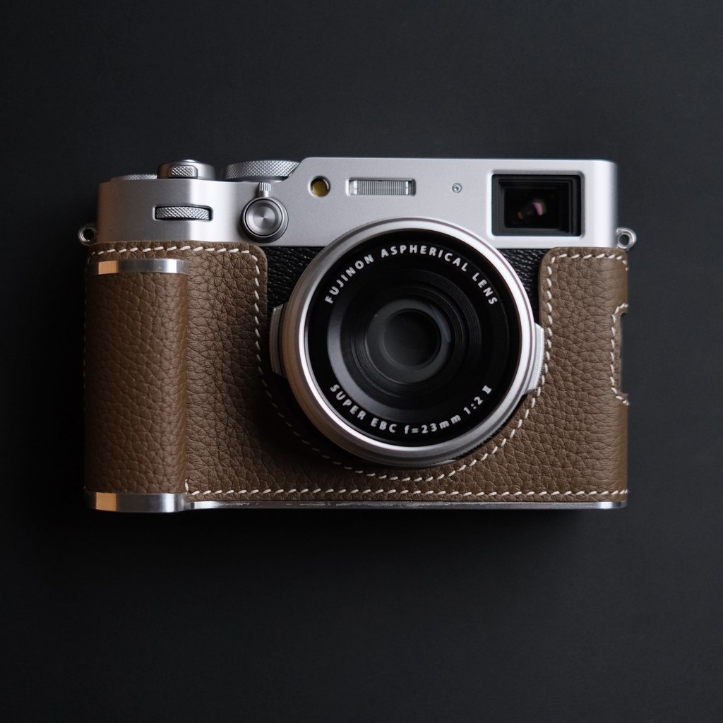 [ประหยัดสุดๆ] cam-in Fuji X100Vi Camera Leather Case Half Case Protective Case Retro Camera Bag Acce