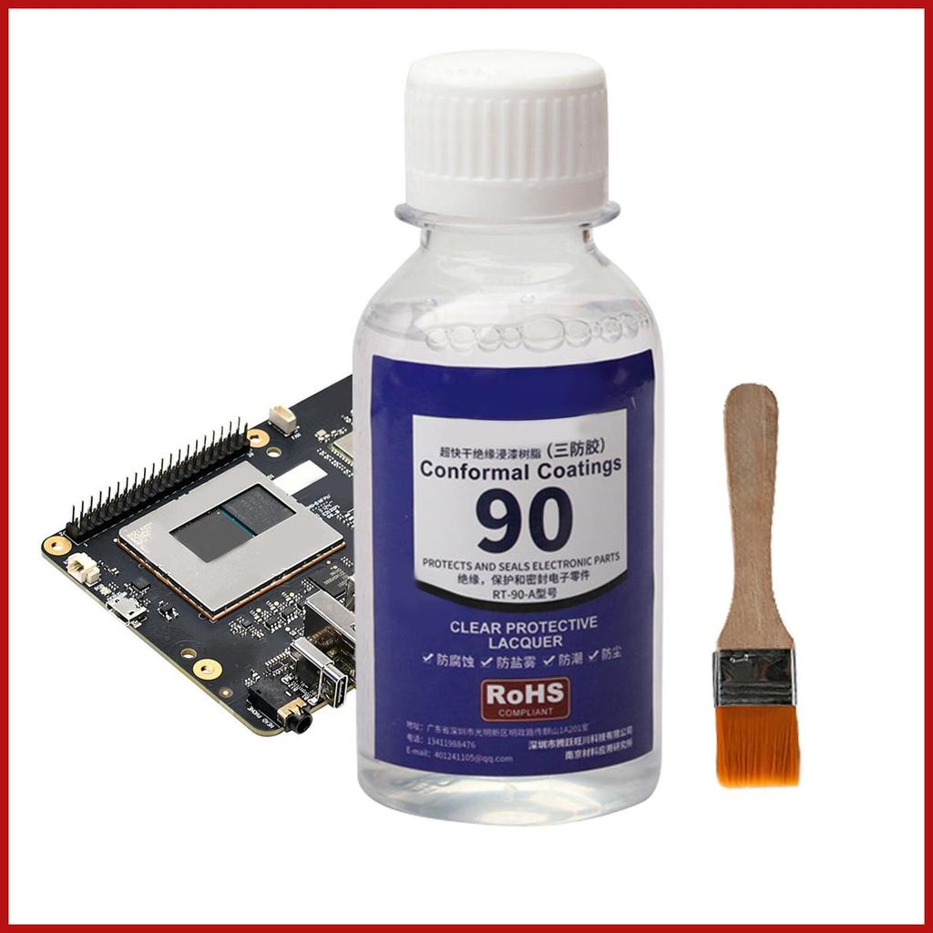 PCB Board Paint 100ML เคลือบป้องกันโปร่งใสกันน้ํา Quick-dry Clear Circuit Board Sealant พร้อมแปรง postermy