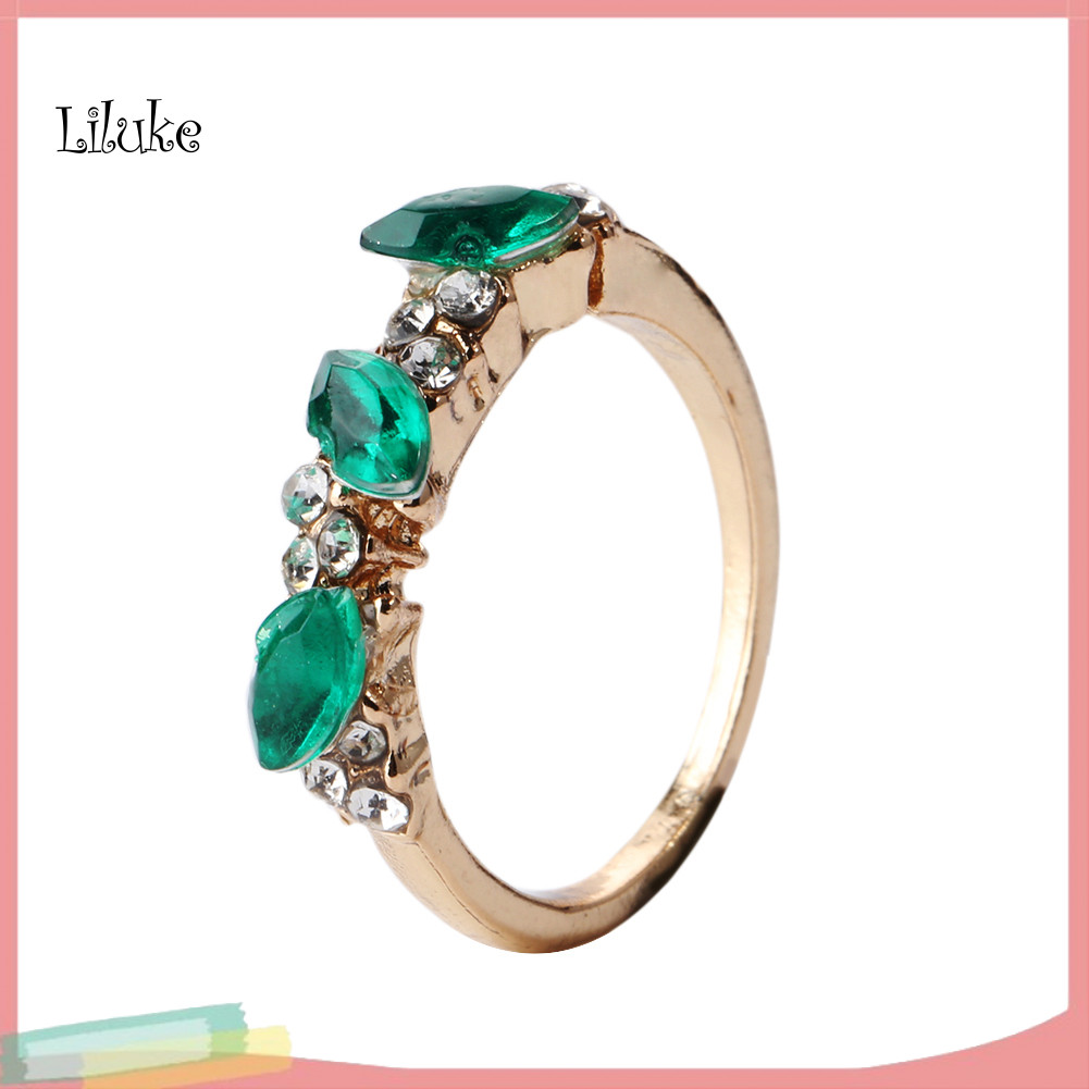 LK Women\s Elegant Vintage Rhinestone Finger Knuckle Ring เครื่องประดับแฟชั่น