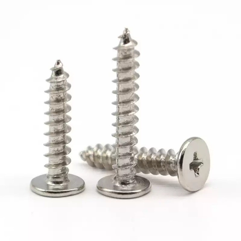 Nickel-Plated Cross Flat Head Self-Tipping CA Flat Head Self-Tipping Screw Ultra-Thin Head Cross Fla