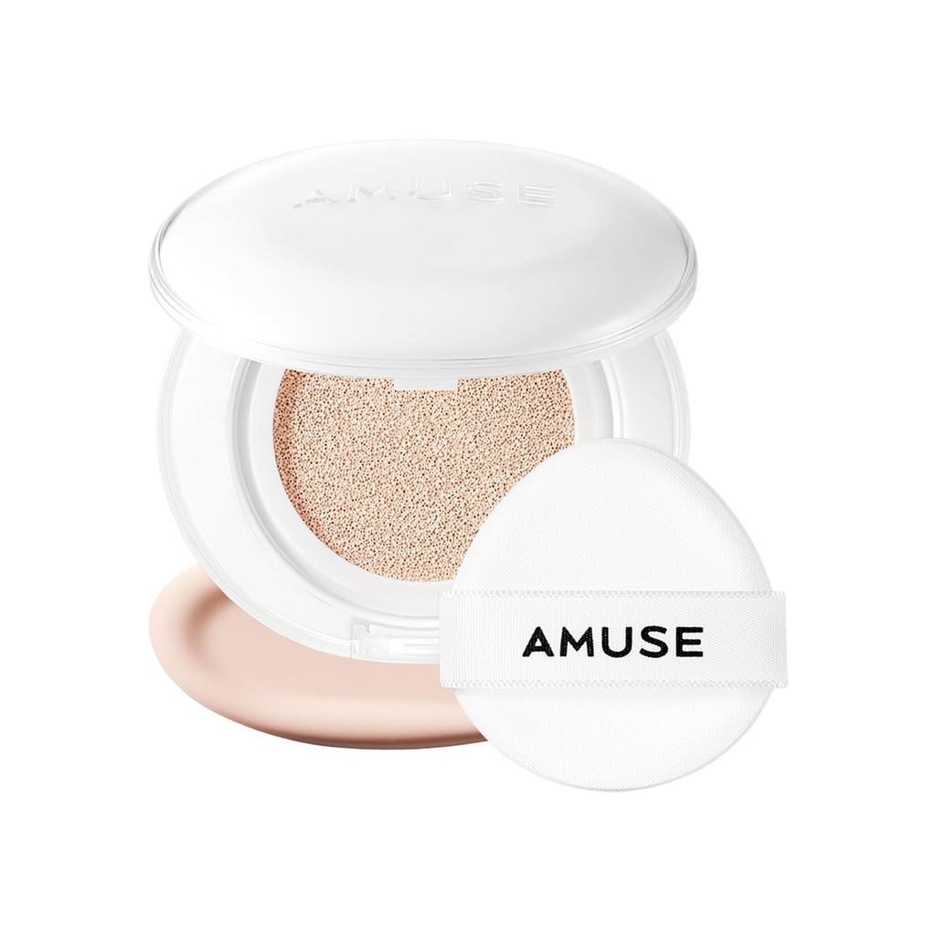 รองพื้นคุชชั่น Amuse SEOUL Ceramic Skin Perfector (01 PORCELAIN) | ติดทนนาน น้ําหนักเบา กึ่งแมตต์ ไร