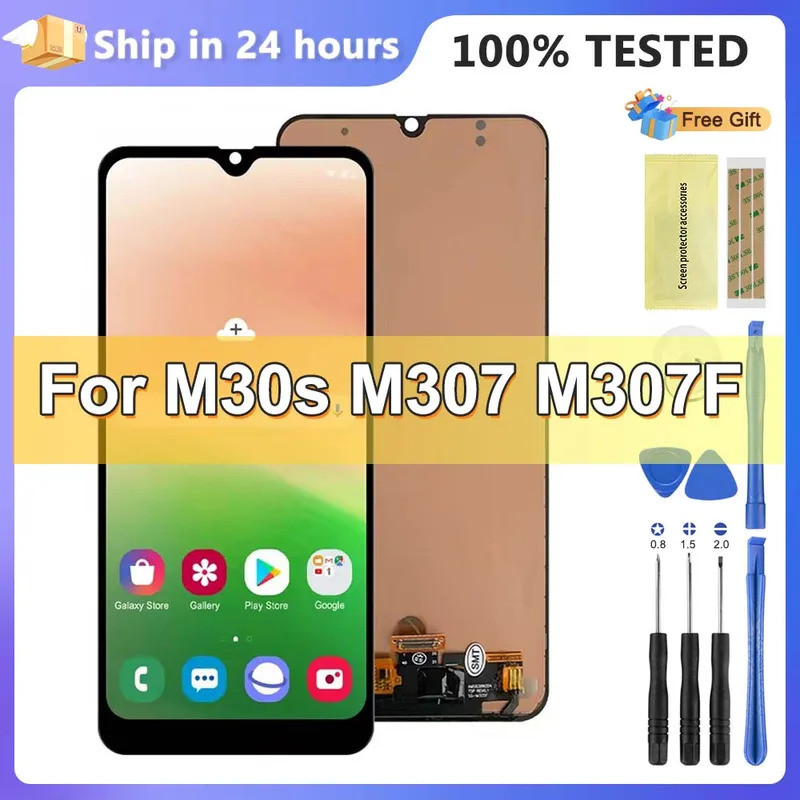 M30S จอแสดงผลกรอบสําหรับ Samsung Galaxy M30s จอแสดงผล Lcd Touch Screen Digitizer Assembly สําหรับ Sa