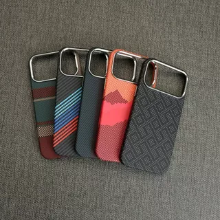 Kevlar Magnetic Carbon Fiber เหมาะสําหรับ iPhone 15 16 17 pro max air Frosted เคสโทรศัพท์กันกระแทกเคสน้ําหนักเบา