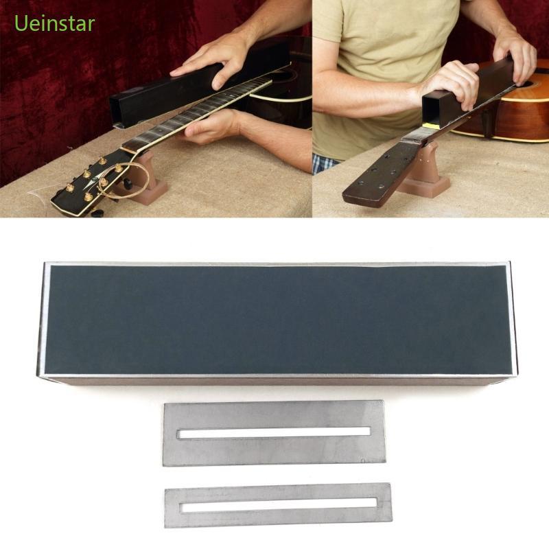 Uein กีตาร์ Fret Leveling Beam กีตาร์ Fret Leveling Bar 15 ซม. พร้อมเครื่องมือกระดาษทราย
