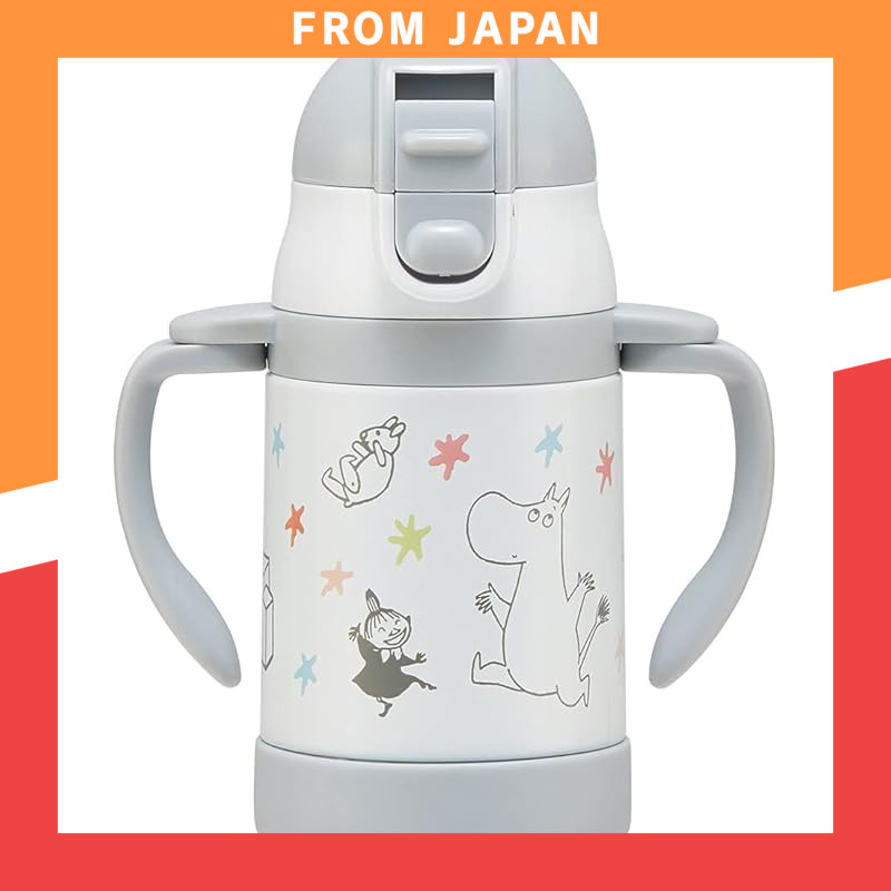 Skater Baby Double-Handed Straw Mug 240ml Stainless Steel Foldable Handle Moomin Star STWM3-A