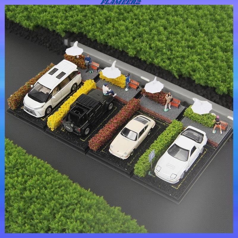 [Flameer2] 1/64 Vehicle Model Display Case Parking Diorama Base for Vehicle Car Model
