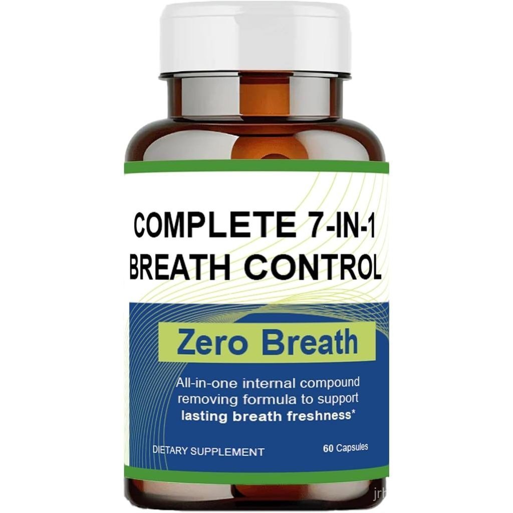 Zero Breath Capsules, Zero Breath 7 in 1 Bad Breath Solution พร้อมคลอโรฟิลล์ออร์แกนิก, สารสกัดจากมิ้