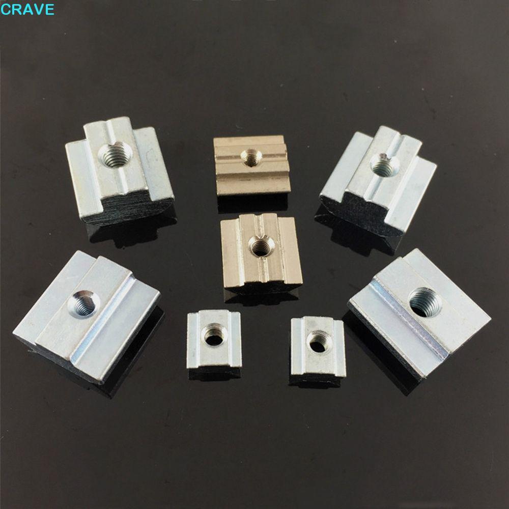 CRAVE ค้อน Nut อลูมิเนียมโปรไฟล์ 2020 3030 4040 4545 T-Track เลื่อน T Block T Slot Nut