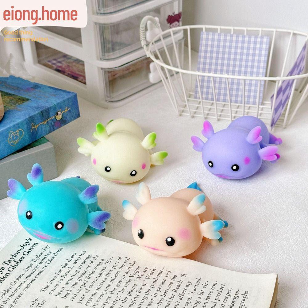 EIONG การ์ตูนปลา Squishy ของเล่น, การออกแบบยืดน่ารัก Axolotl บีบของเล่น, ผ่อนคลายความเครียดบรรเทาหลา