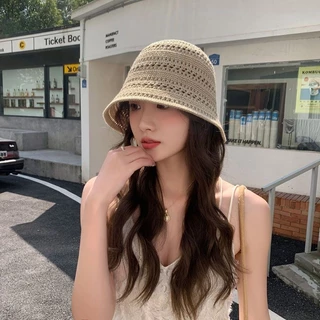 หมวกชาวประมง หมวก สไตล์เกาหลี ins มินิมอล แฟชั่น งแคมป์ เดินป่า หลากสี ระบายอากาศ สวย ส่งเร็ว