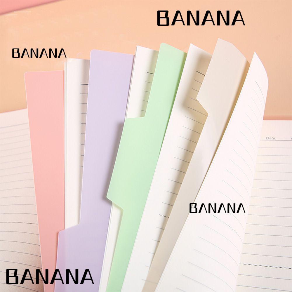 BANANA1 Binder Page Dividers สินค้าสํานักงานคละสีสําหรับโฟลเดอร์โน๊ตบุ๊คแท็บดัชนีหลากสี