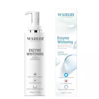 WSMM ยาสีฟันแบบปั๊ม150g *2 กลิ่นมิ้นท์หอมสดชื่น สะอาด อ่อนโยนต่อช่องปาก ใช้ง่ายกดปุ๊บพร้อมใช้