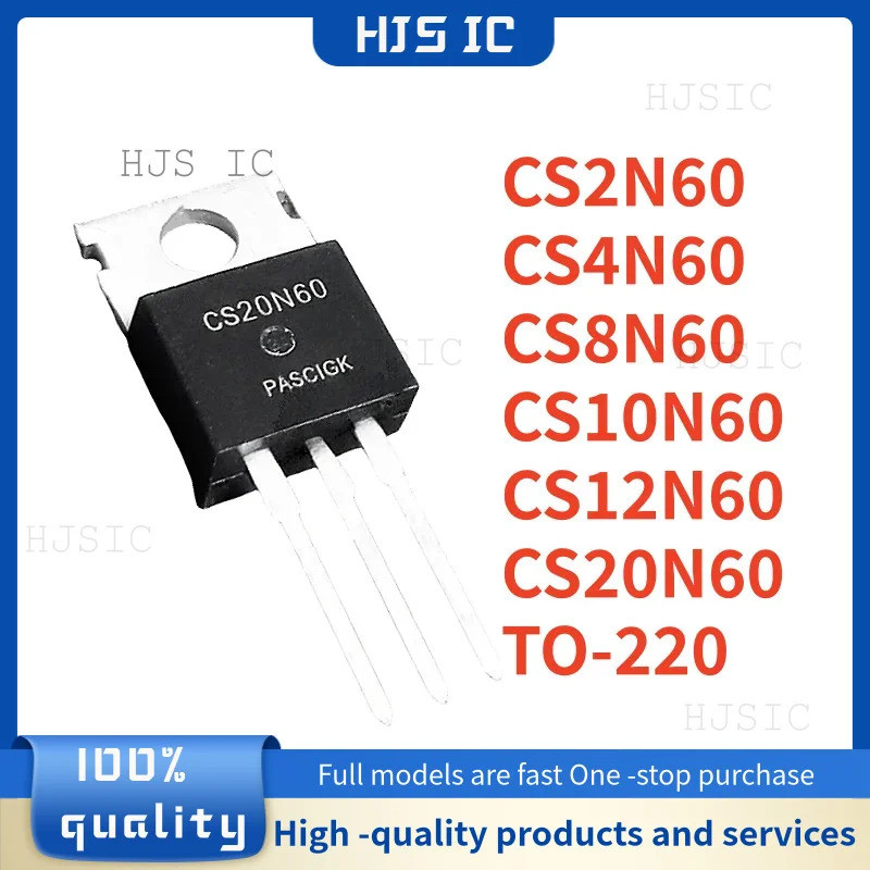 5PCS CS2N60 CS4N60 CS8N60 CS10N60 CS12N60 CS20N60 TO-220 Field Effect ทรานซิสเตอร์