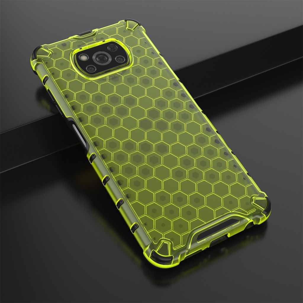 Xiaomi Pocophone Poco X3 - Pro NFC Honeycomb Hybrid Clear Armor Case