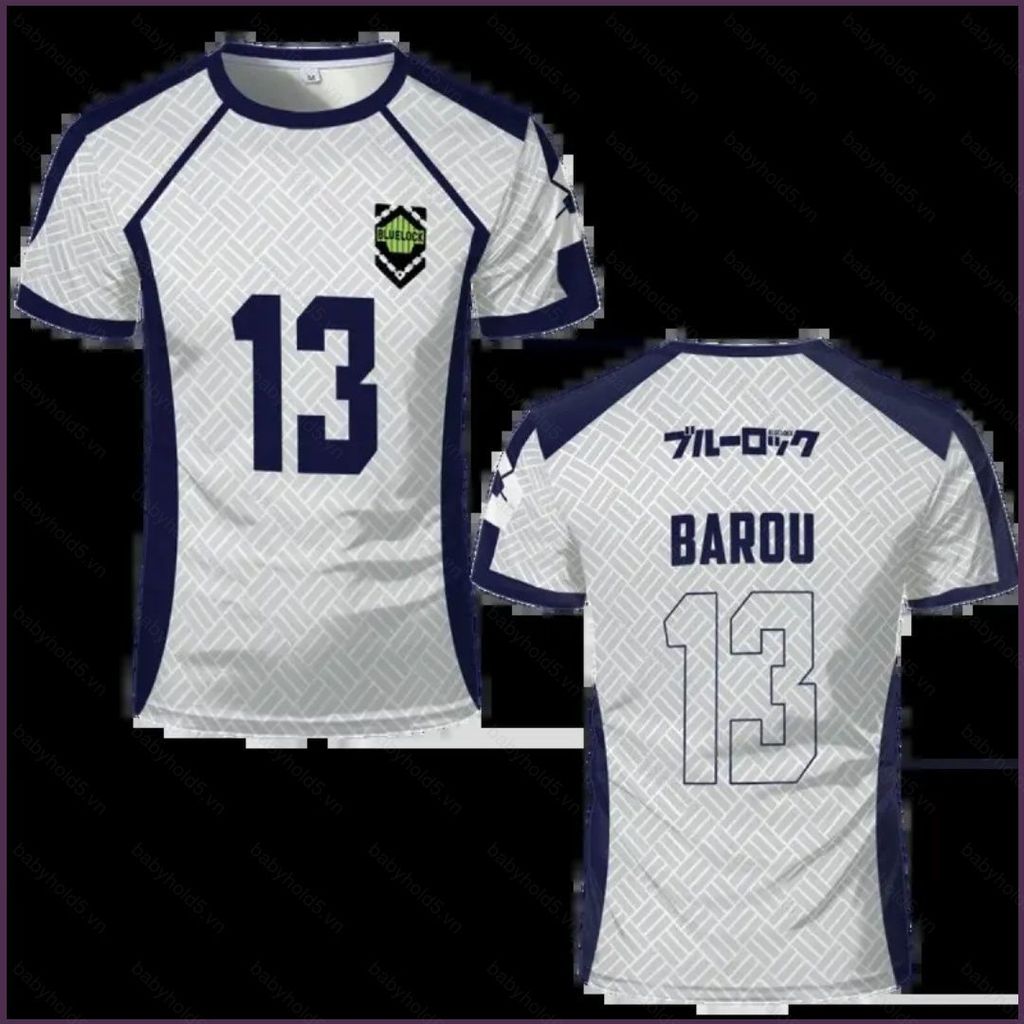 BH5 Blue Lock Barou Isagi NAGI Jersey ฤดูร้อนเสื้อยืดอะนิเมะแขนสั้น
