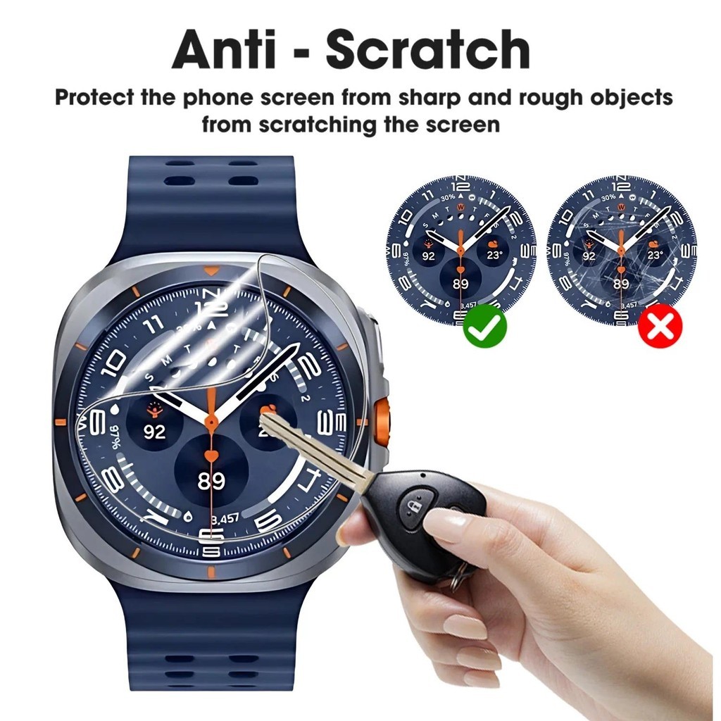 สําหรับ Galaxy Watch 8 7 6 FE Classic Ultra 2025 46 มม.44 มม.40 มม.47 มม.43 มม.Anti Impact ฟิล์มกระจกนิรภัยและ 0.1 มม.Ultra-Thin Hydrogel ฟิล์ม - รูปที่ 2