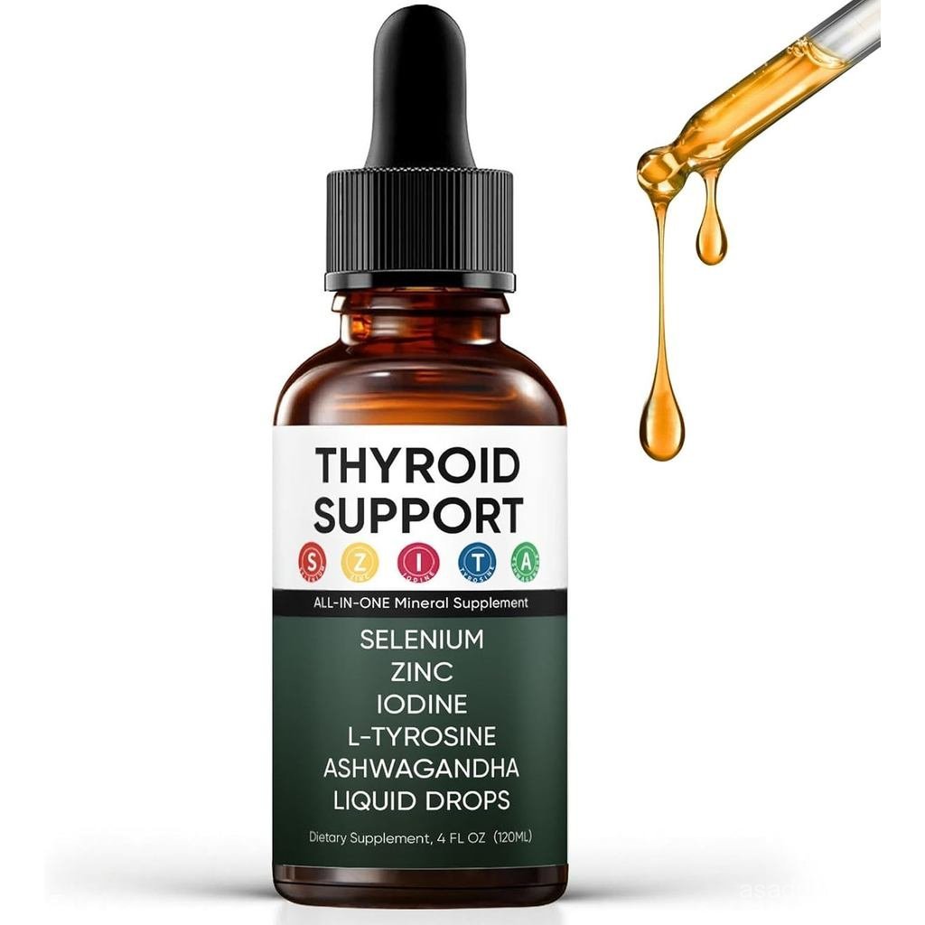 Actora Thyroid Support Liquid Drops, Kindled Thyroid Support Drops with Selenium Zinc Iodine L-Tyros