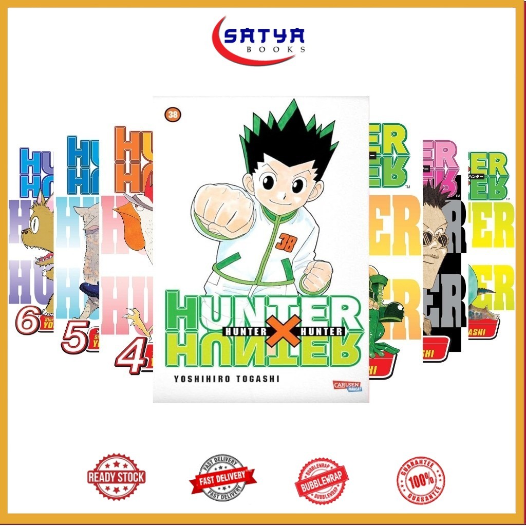 Hunter X Hunter ชุดหนังสือ 38 เล่ม โดย Yoshihiro Togashi (ภาษาอังกฤษ)
