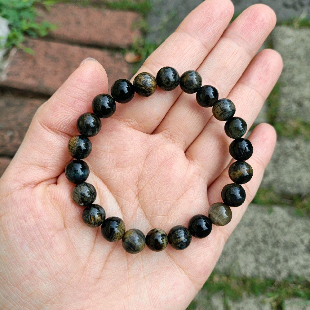 BLACK TIGER EYE - สร้อยข้อมือหินธรรมชาติ Black Tiger Eye