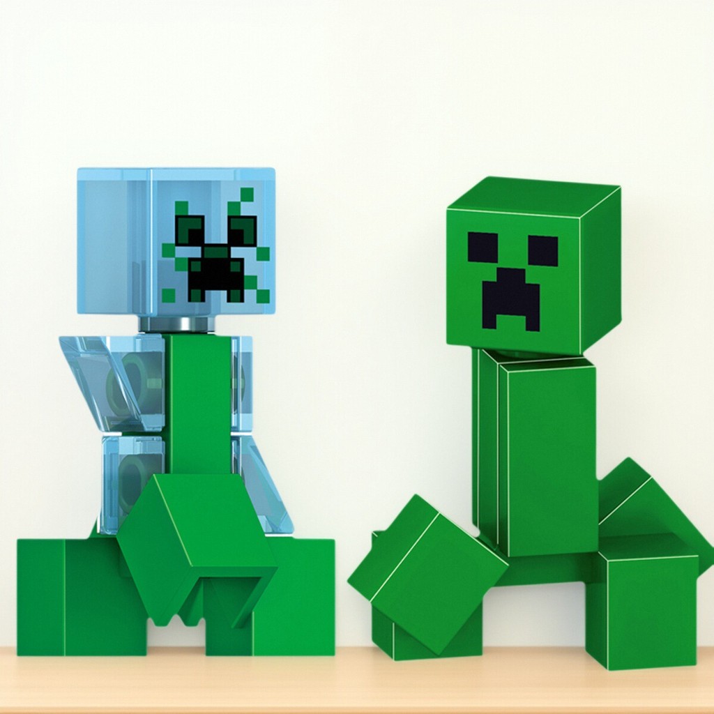 เลโก้ minecraft minecraft Minecraft Minecraft Minecraft ภาพยนตร์ Minifigure Steve Creeper Spider Guard ลัทธิเต๋า Villager ของเล่นบล็อกตัวต่อ