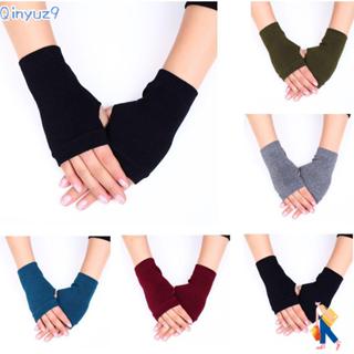 ถุงมือข้อมือครึ่งนิ้วแฟชั่นขนสัตว์สำหรับฤดูหนาว