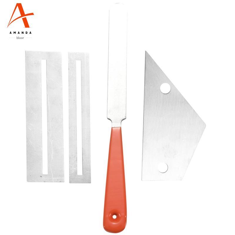 สแตนเลสกีตาร์ Fret File + Fret Rocker Level + Fingerboard Protector กีตาร์ Luthier เครื่องมือ