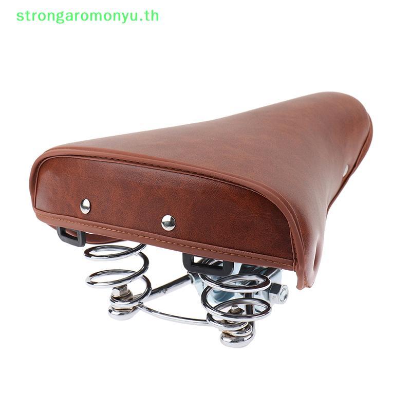 Strongaromonyu Vintage Retro Bike Cycle Leather Seat Spring นั่งสบาย TH