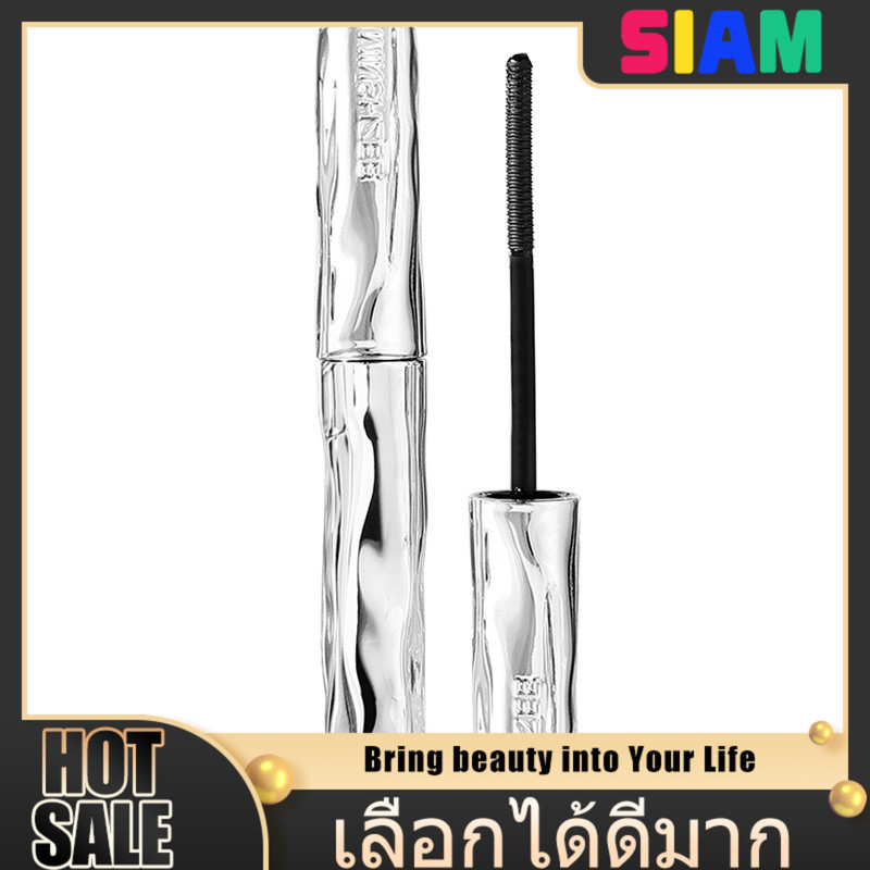 SIAM MINSHZEE มาสคาร่ากันน้ำ หลอดเงินขนาดเล็ก แห้งเร็ว เพิ่มความยาวและความหนาขนตา กันรอยเปื้อนใต้ตา