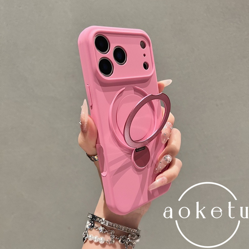Fulcrum 360 หมุนกรณีเหมาะสําหรับ Apple 17 เคสโทรศัพท์ Precision Hole Liquid Integrated Stand iPhone 17 Promax Premium 16 Pro/15/14 Full Pack Case
