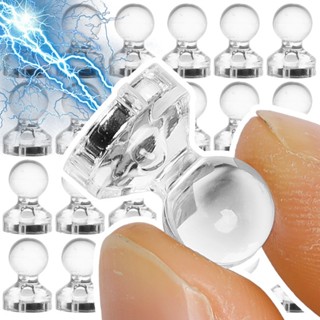 หมุดแม่เหล็กใส 10 ชิ้น - หมุดอะคริลิคแผนที่ใส - หมุดแม่เหล็ก…