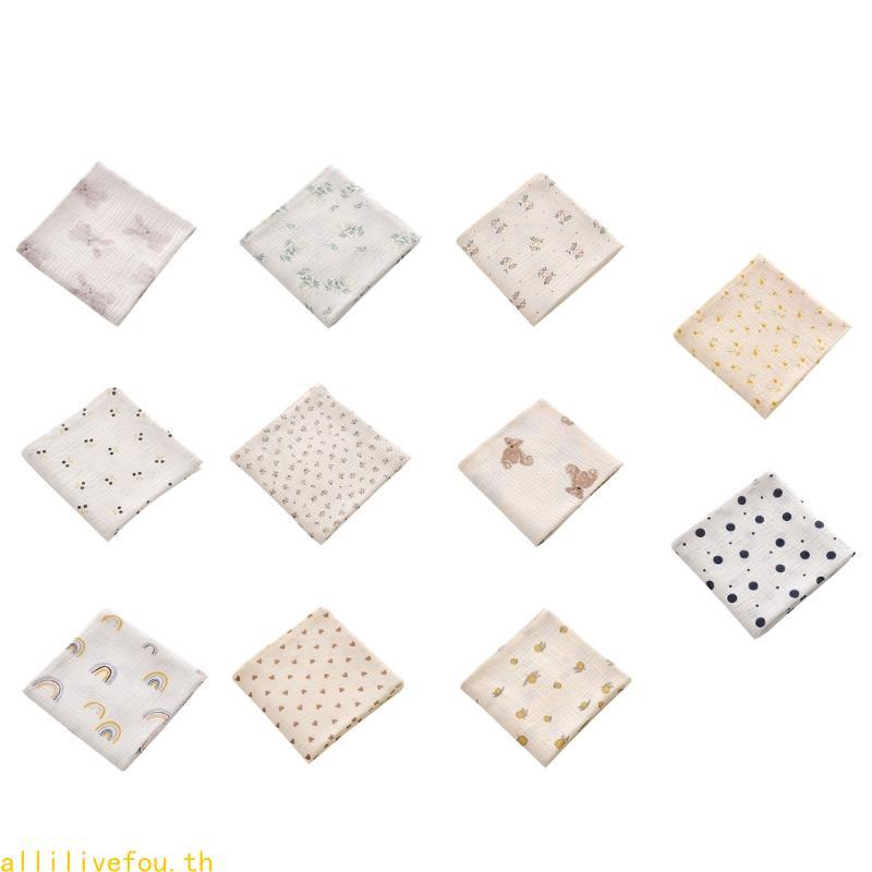 LIVE Muslin Square ผ้าห่มเด็ก Muslin ผ้าผ้าห่ม Breathable ผ้าฝ้ายนุ่ม-