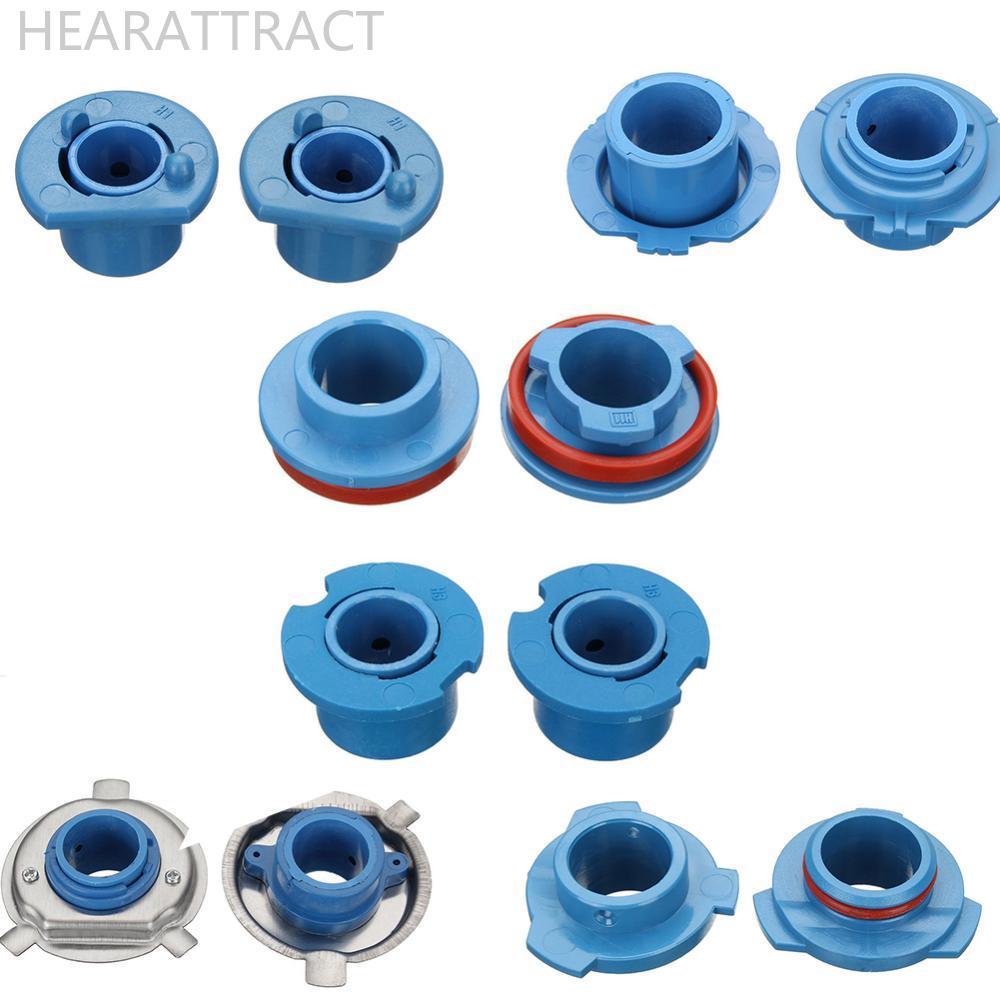 HEARATTRACT 2 ชิ้น LED ไฟหน้าหลอดไฟฐานอะแดปเตอร์ซ็อกเก็ต Retainer H1/H3/H4/H7/H11/HB3 B9S6