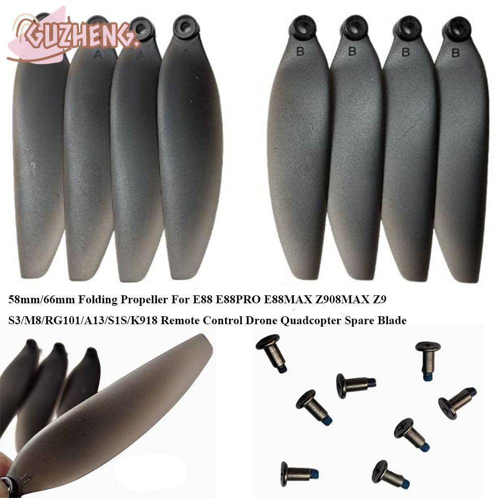GUZHENG รีโมทคอนโทรล Drone Parts, Universal สีดําพับใบพัด,พลาสติก 58 มม./66 มม.Quadcopterอะไหล่ใบมีด