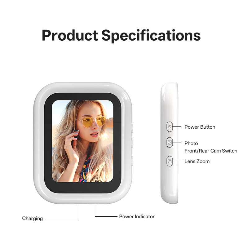 Mini Magnetic Vlog Selfie Monitor หน้าจอโทรศัพท์ไร้สายกล้องด้านหลัง Monitor หน้าจอ Mirroring สําหรับ iPhone/Android Selfie Vlog Live ราคา ถูกที่สุด ดีลบีเคเค แกลเลอรีภาพที่ 8