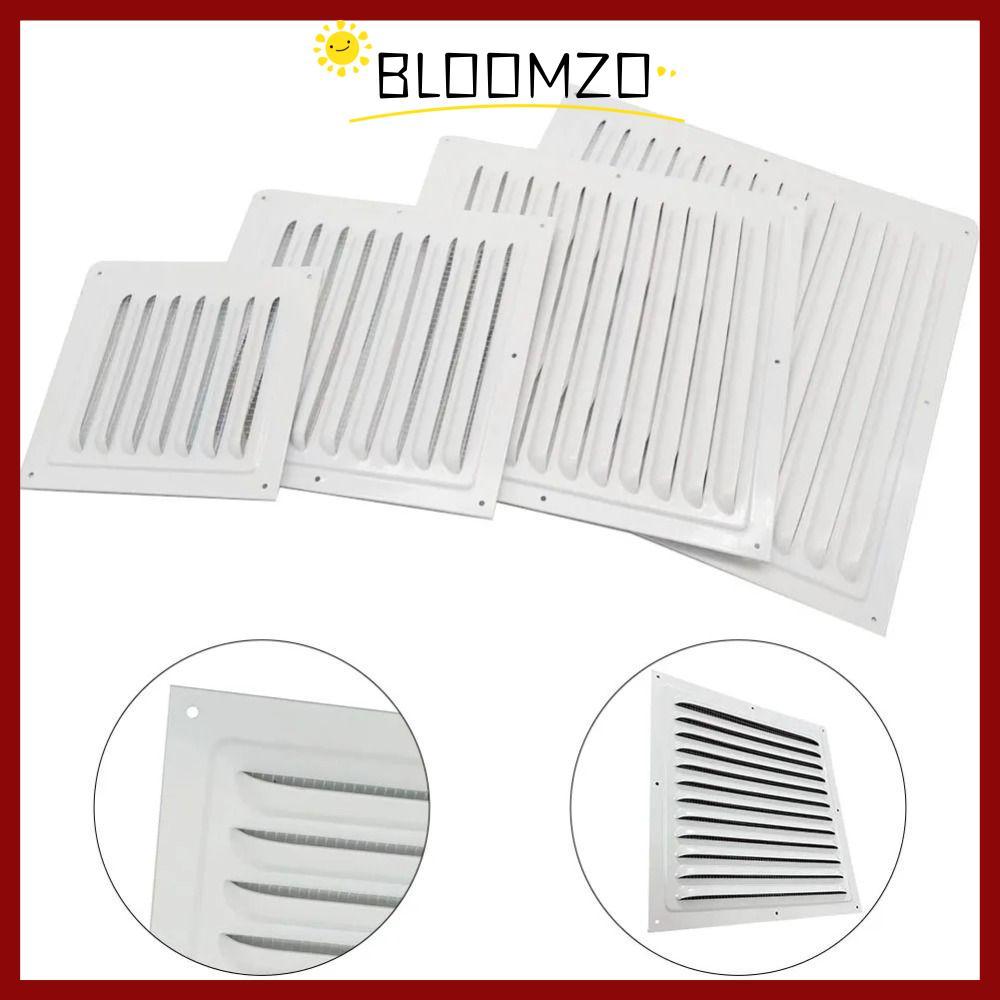 จัดส่งจากประเทศไทยBLOOMZO ตะแกรงช่องแอร์, ช่องระบายความร้อนด้วยทําความร้อนแผ่นฝาครอบระบบอากาศฝาครอบระบายอากาศหน้าจอโลหะอลูมิเนียมอัลลอยด์ 150/200/250/300 มม. หน้าต่างสแควร์ Vent