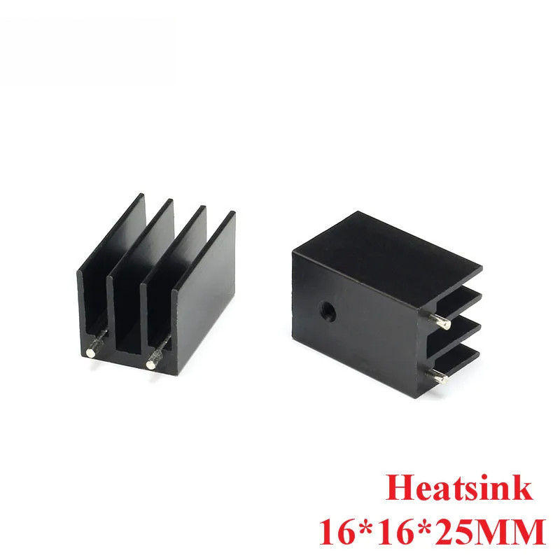 5 ชิ้น/1 PC 16X16X25 มม.ฮีทซิงค์ TO-220 หม้อน้ํา Cooler Cooling Fin อลูมิเนียมความร้อน TO220 16*16*2