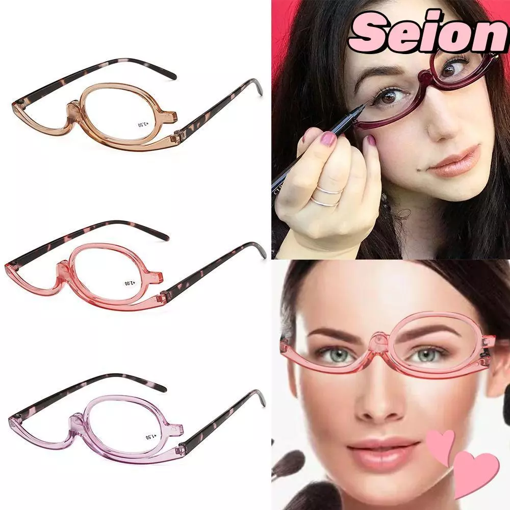 SEION แว่นตาพับ พกพาสะดวก ปรับระดับสายตา +1.0 ~ +4.0 เหมาะสำหรับอ่านหนังสือและใช้ขณะแต่งหน้า