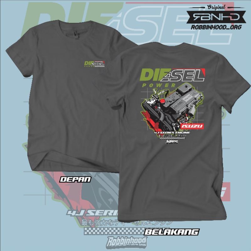 Diesel Power Isuzu 4j Series Panther Elf Giga Tshirt Jersey