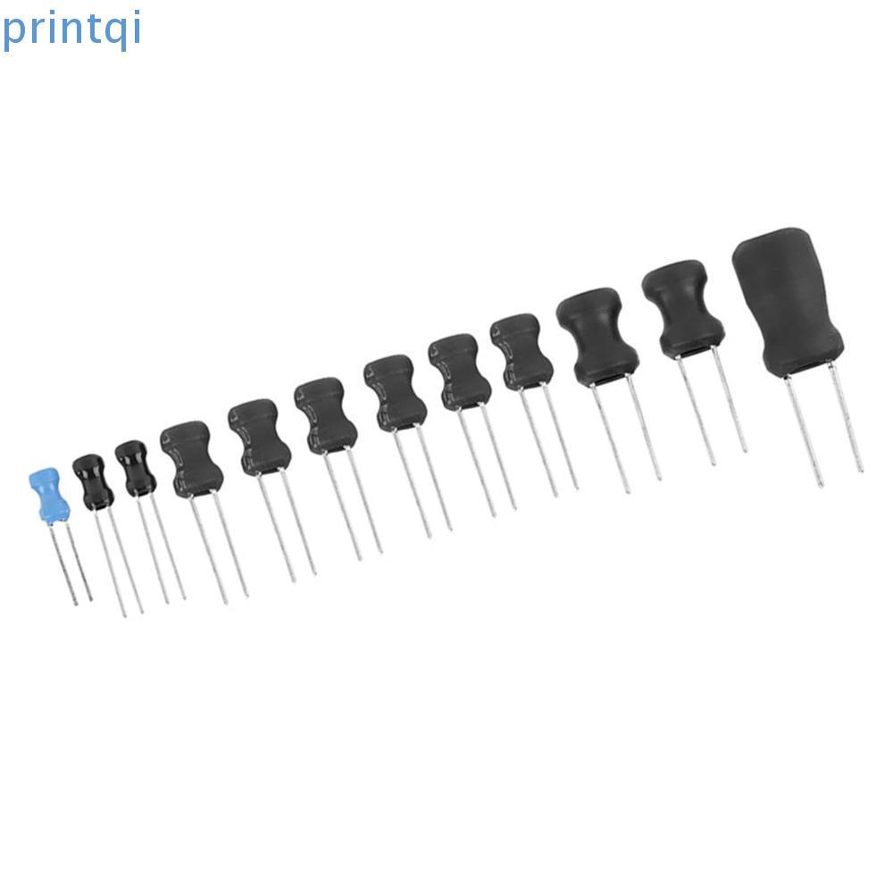 PRINTQI 145 ชิ้นตัวเหนี่ยวนํา, 10uH-10mH พร้อมกล่องเก็บ Choke Inductor, ค่า Assortment 12 ค่า Induct