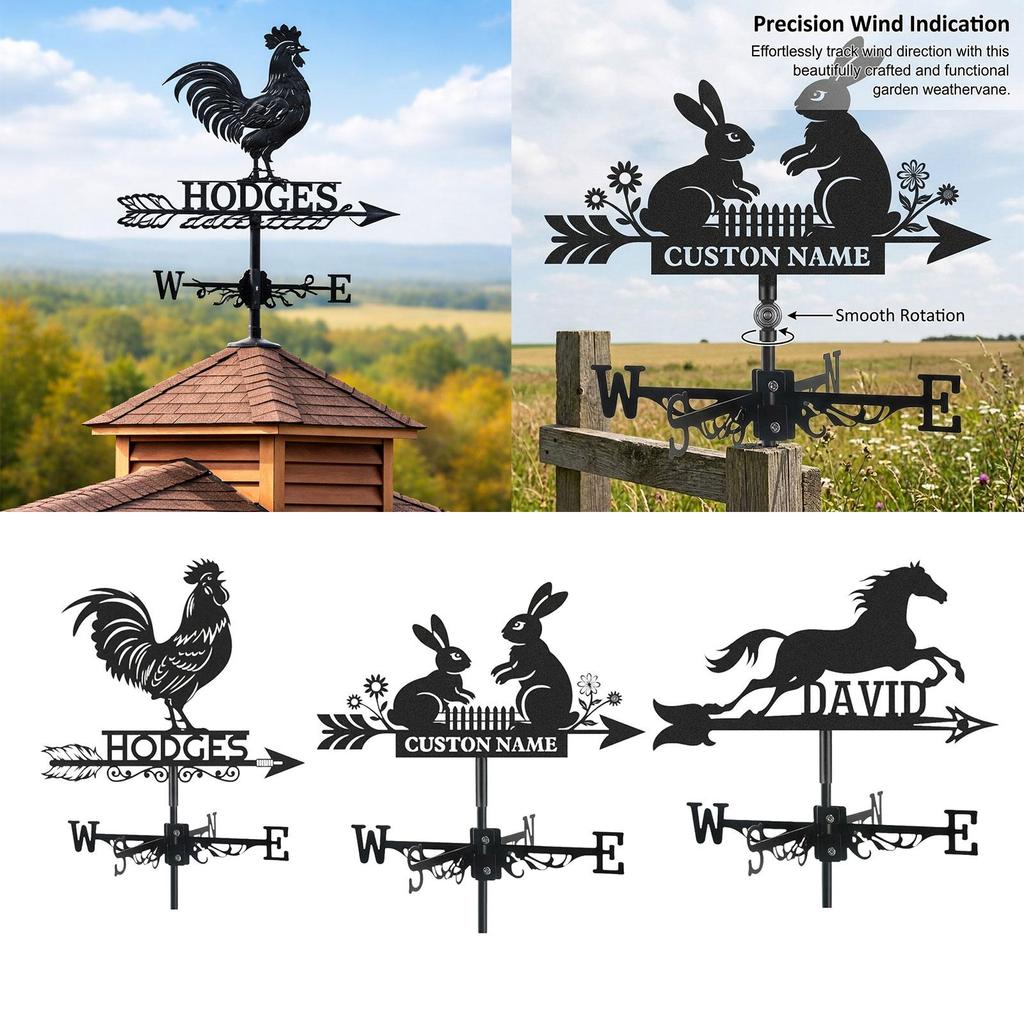 [trdfdv] Vane, Animal Motif, Wind Vane with Animal Motif, ตกแต่งสําหรับบ้านไร่และฟาร์ม