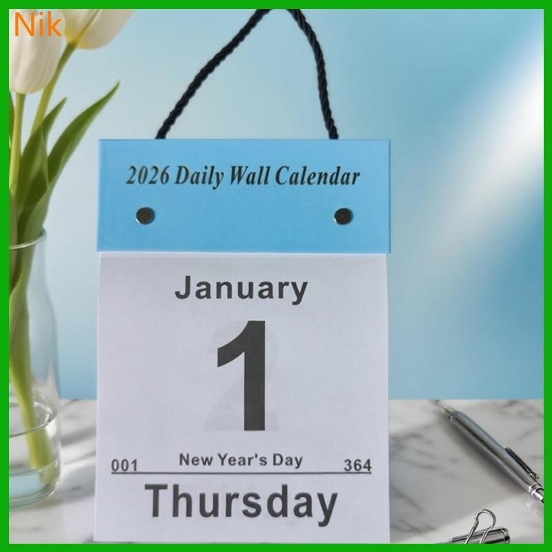 บ.นนนคค.ศ.พ.ศ. 2026 ปฏิทินพลิกหน้าฉีกขาดปฏิทินหนาวันที่พิมพ์สําหรับอ้างอิงด่วน