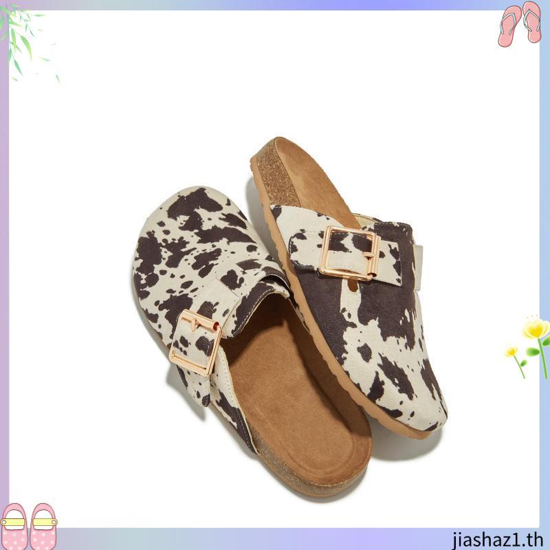 Villains SF MARBLE Flat Sandals รองเท้าแตะผู้หญิง ส้นสูง 1.0"