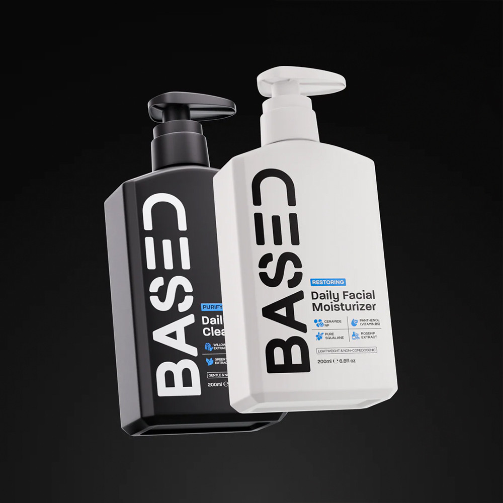 Based Bodyworks Daily Facial Moisturizer & Daily Facial Cleanser Daily Skincare Duo พร้อมสต็อก