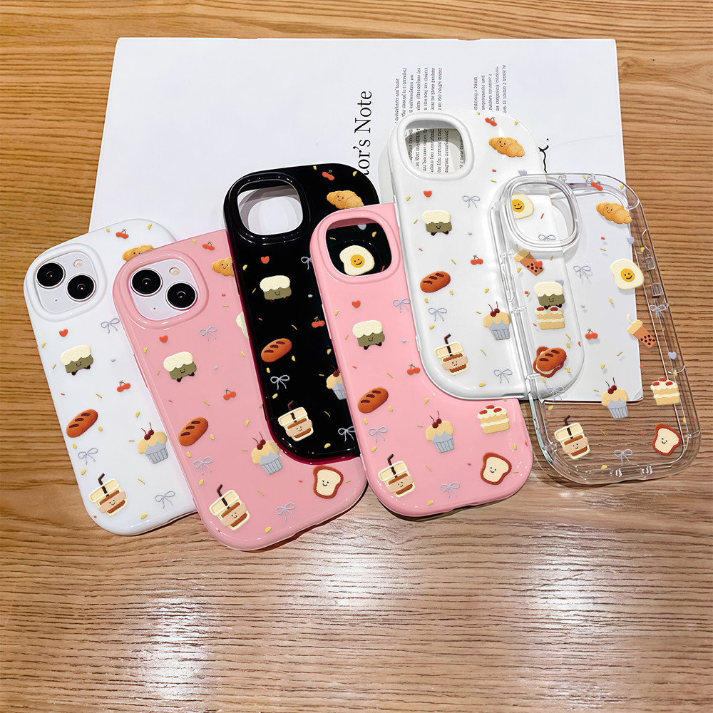 CODที่ไทย เคสสำหรับไอโฟน11 ลายโบว์ขนมของกิน เคสมือถือนิ่มกลมใหญ่TPU For IPhone17 16 15 14 11 12 13ProMax 6/7/8Plus XS XR